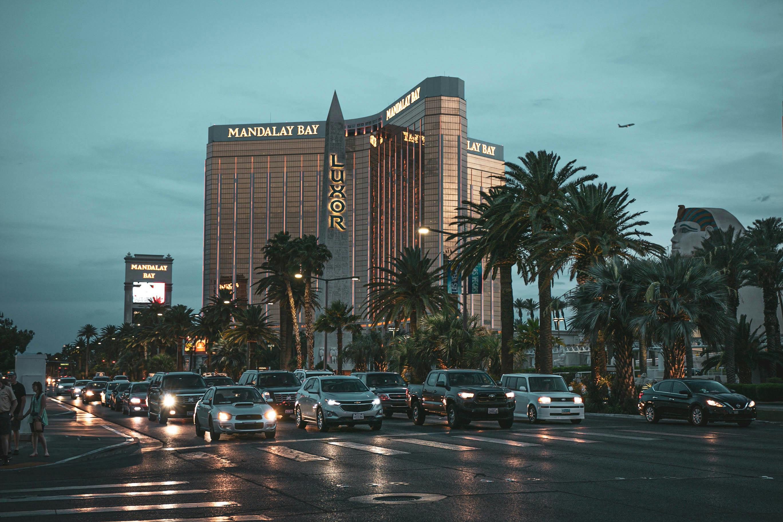 mandalay bay hotel in las vegas from strip view