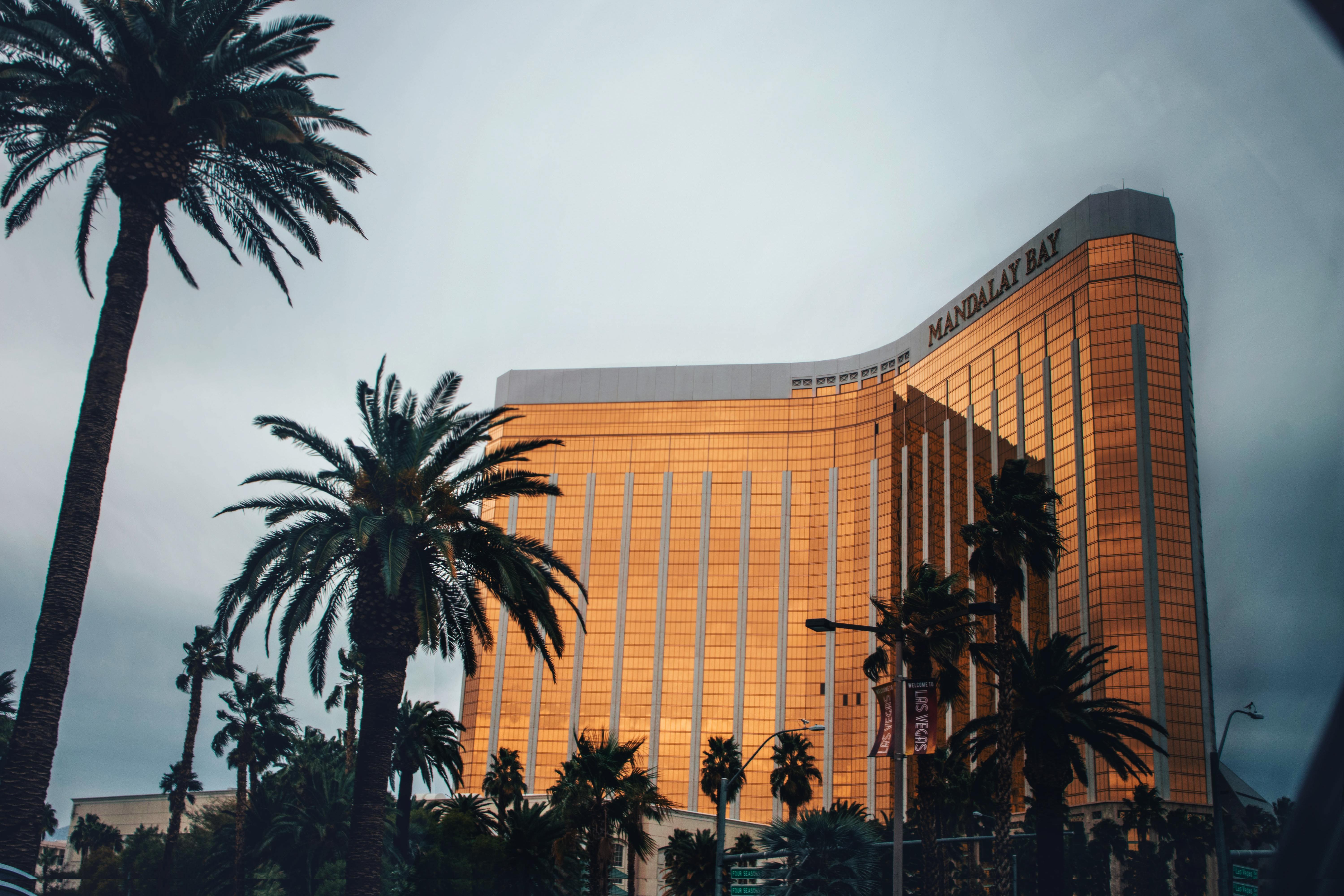 front shot of the mandalay bay hotel
